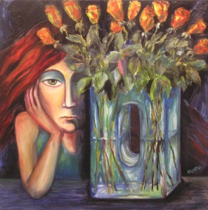 The blue vase, Oil on canvas, 2004, Denmark